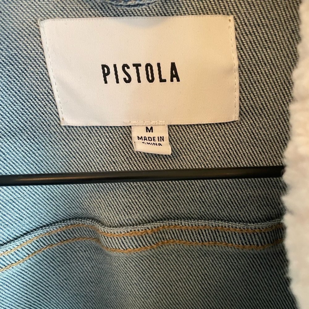 Pistola Denim Sherpa Collared Jacket Size M - Picture 3 of 7